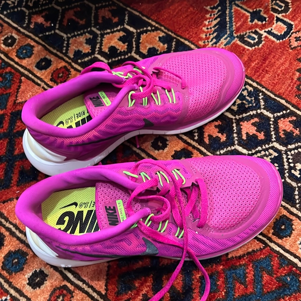Pink Nike running shoes size 7.5